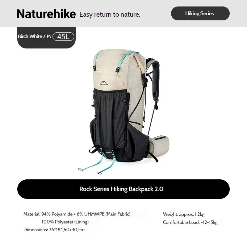 Naturehike Rock 2.0 Wanderrucksack 30L/45L/60L