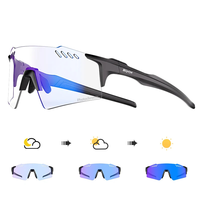 Photochrome Fahrradbrille UV400 für Outdoor-Sport