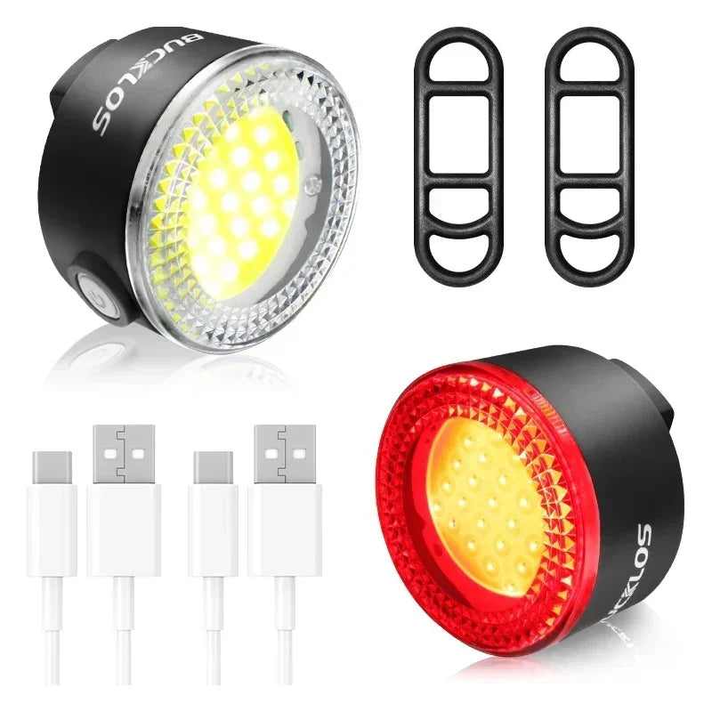 BUCKLOS Fahrradlichter Set LED Front- und Rücklicht