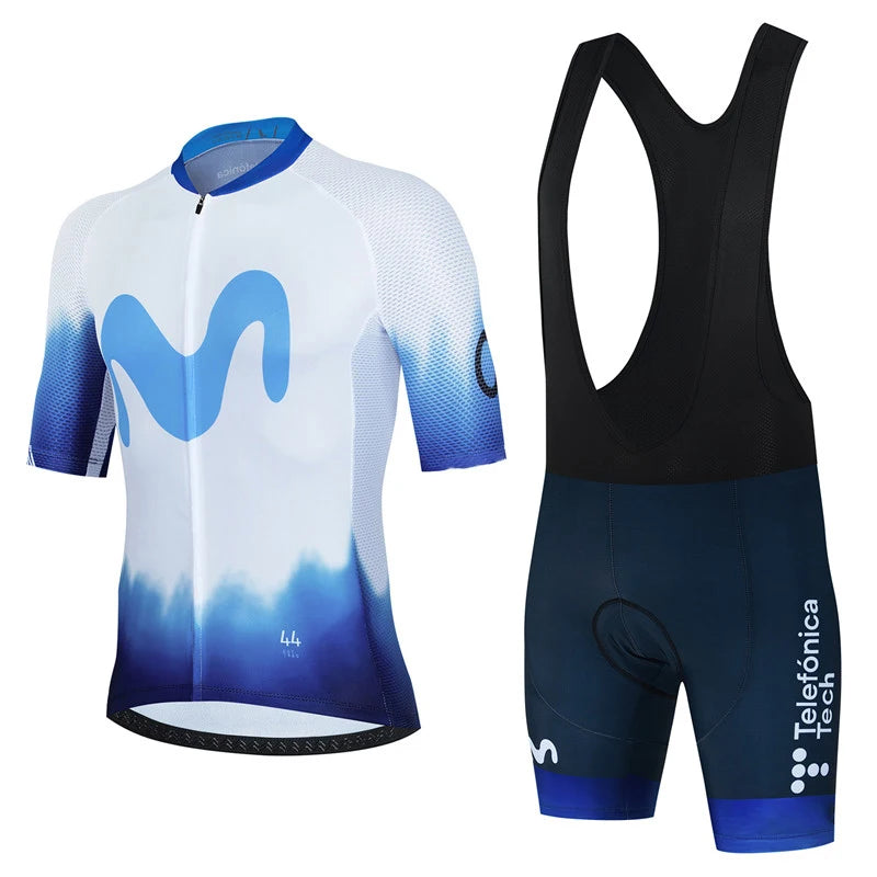 Movistar Fahrradtrikot Set Kurzarm Spanien Herren