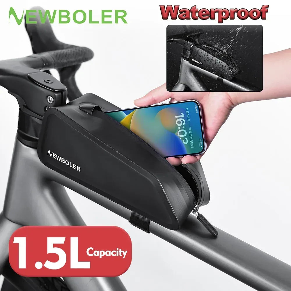 Wasserdichte Fahrradrahmen-Tasche 1.5L – clever-campen Camping & Outdoor Schweiz
