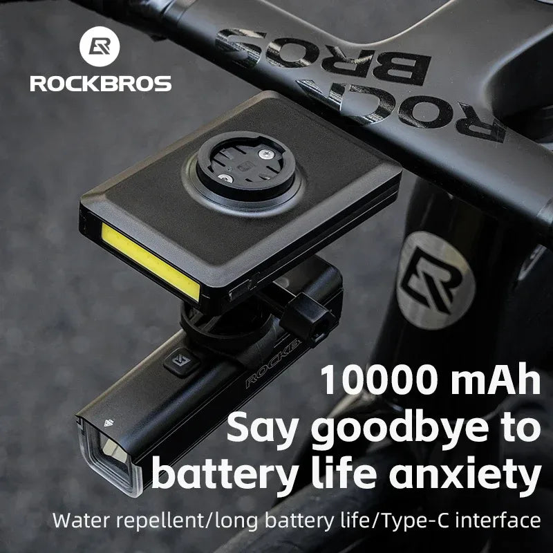ROCKBROS Fahrrad Powerbank Lampe 10000mAh mit USB-C – clever-campen Camping & Outdoor Schweiz