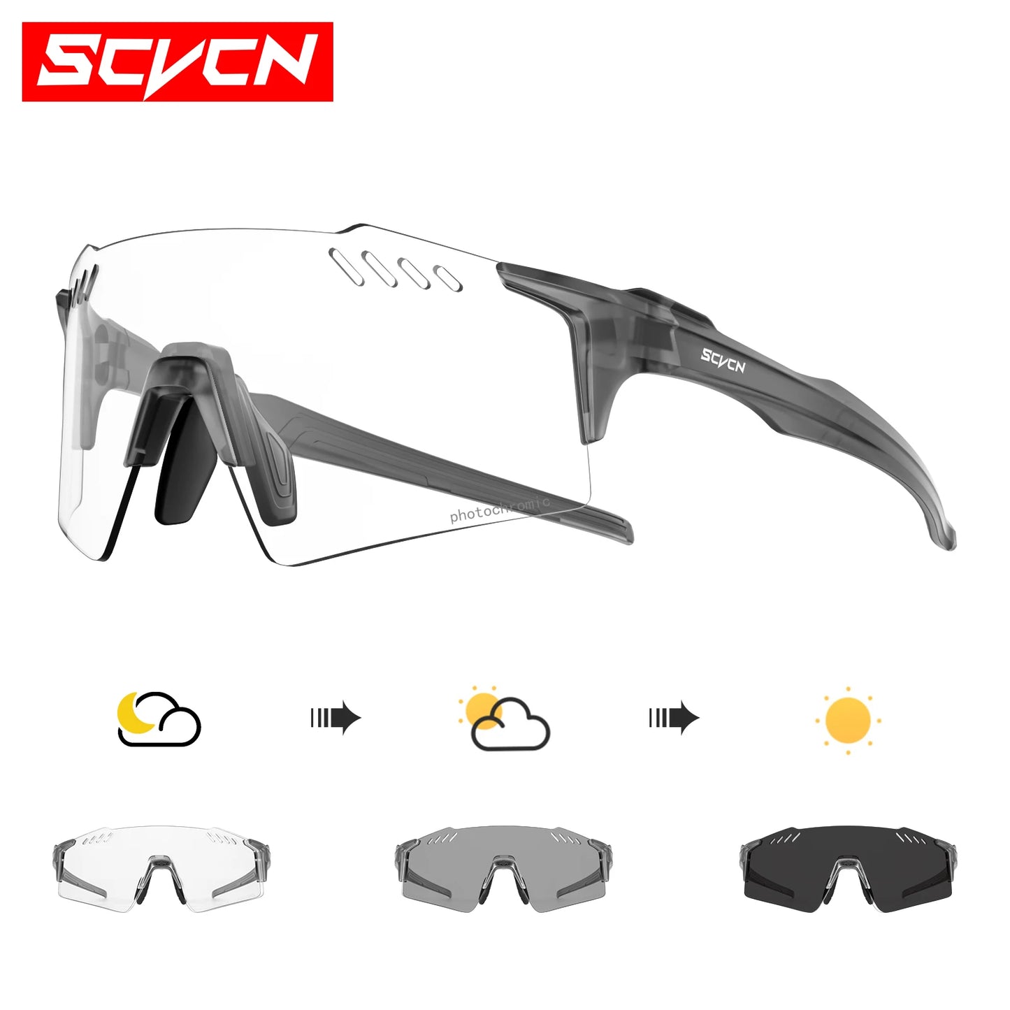 Photochrome Fahrradbrille UV400 für Outdoor-Sport