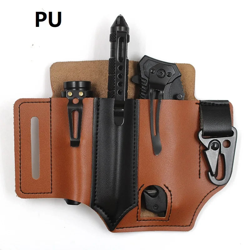 Praktische Werkzeugtasche aus Leder für Outdoor-Aktivitäten