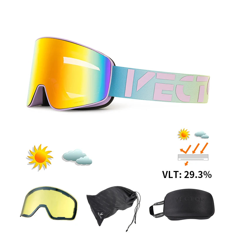 VECTOR Doppel-Lagen Anti-Beschlag Ski-Goggles UV400