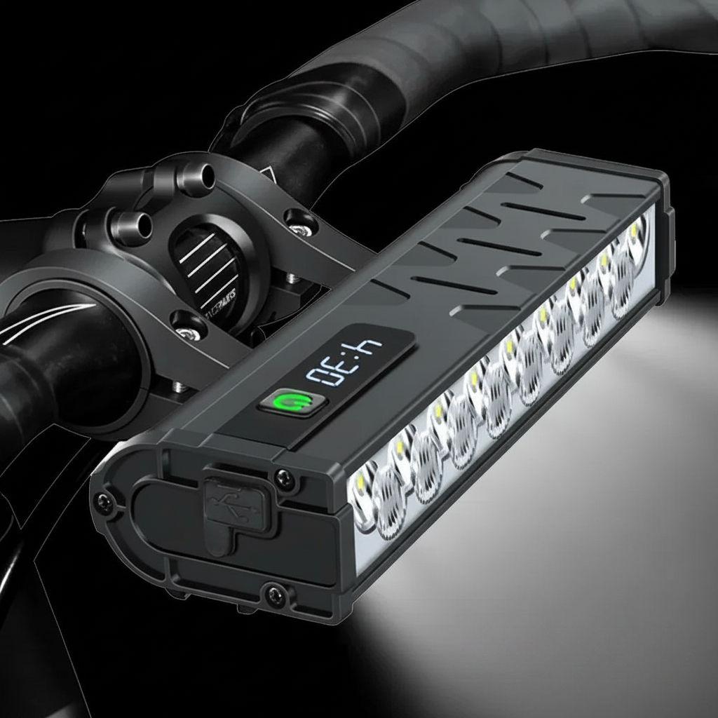 10000 Lumen Fahrradlicht mit USB-Ladung und Wasserschutz