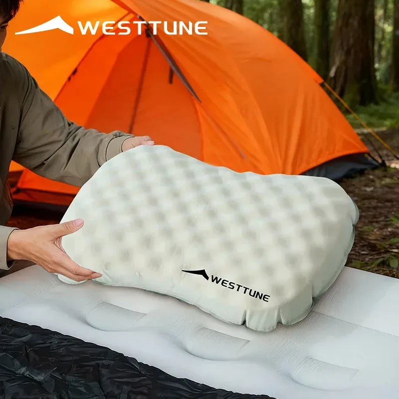 WESTTUNE Camping Kissen – Aufblasbares Reise-Nackenkissen – clever-campen Camping & Outdoor Schweiz