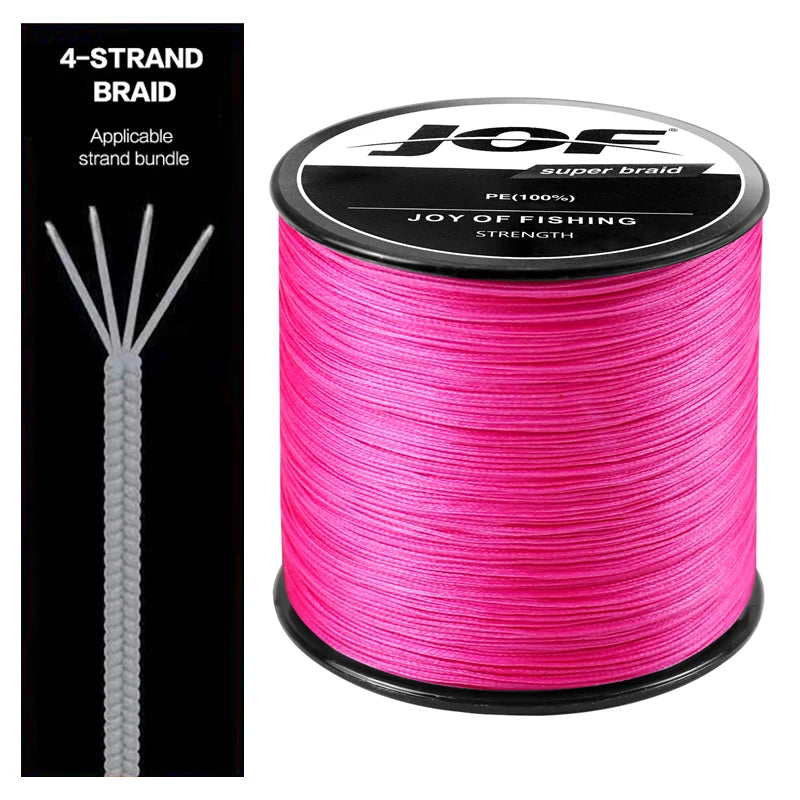 JOF 4-Strang Geflochtene Angelschnur 300M 10-82LB