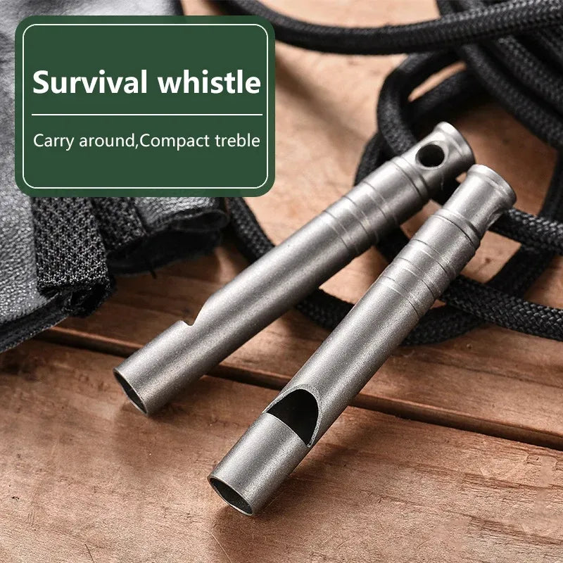 Titanium Notfallpfeife mit Lanyard – ultraleicht für Outdoor – clever-campen Camping & Outdoor Schweiz