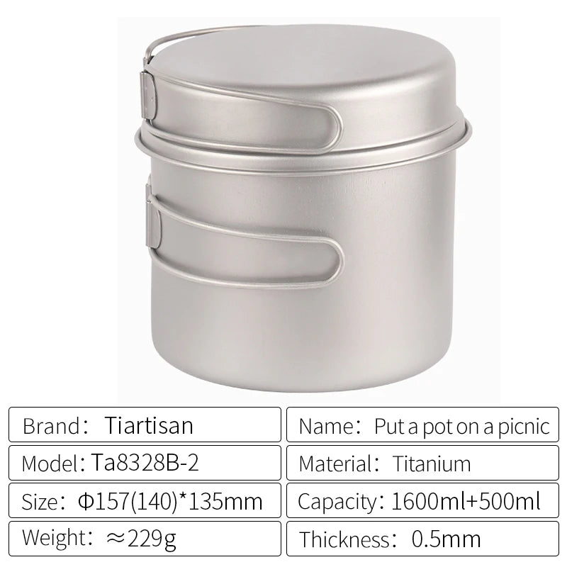 Tiartisan Titan Topf- & Pfannen-Set klappbar für Camping