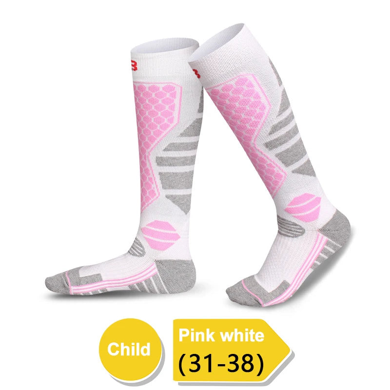 Wärmende Ski-Socken mit Anti-Rutsch und Kompression