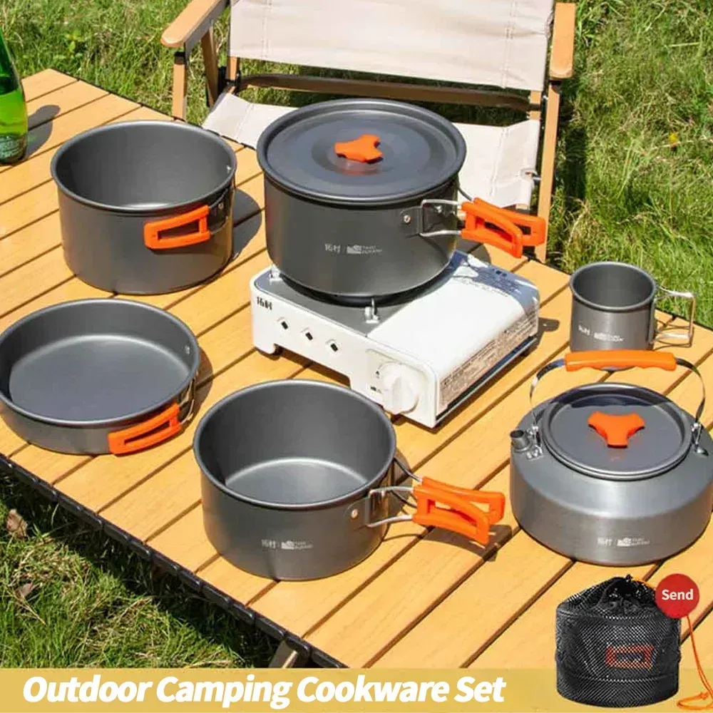 Camping Kochgeschirr Set – Ultraleichtes Aluminium Geschirr – clever-campen Camping & Outdoor Schweiz