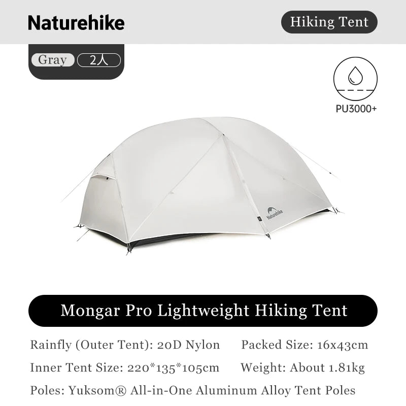 Naturehike Mongar Pro Ultralight Zelt für 1-2 Personen