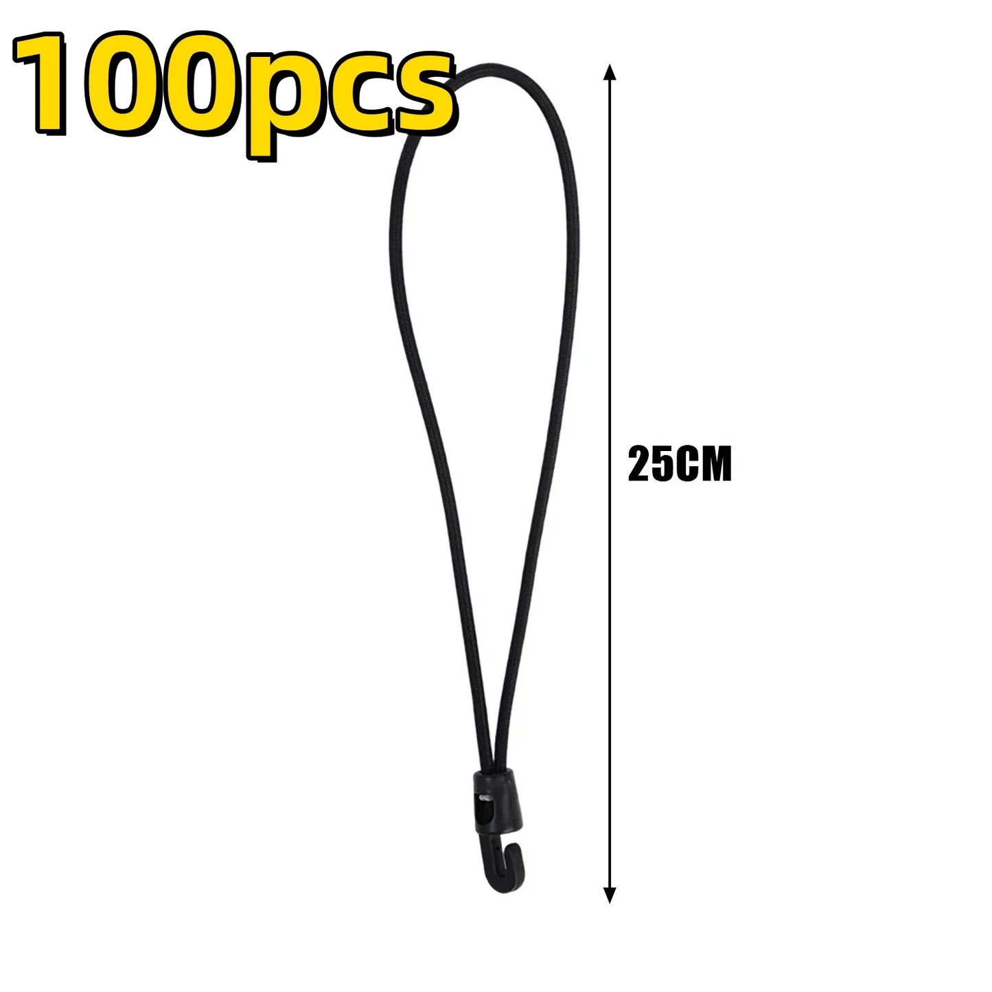 Bungee Cord mit Haken 100 Stück – Hoch elastisch