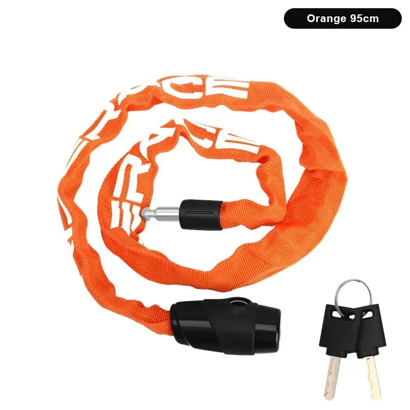RIDERACE Fahrradschloss Kette 95cm mit 2 Schlüsseln