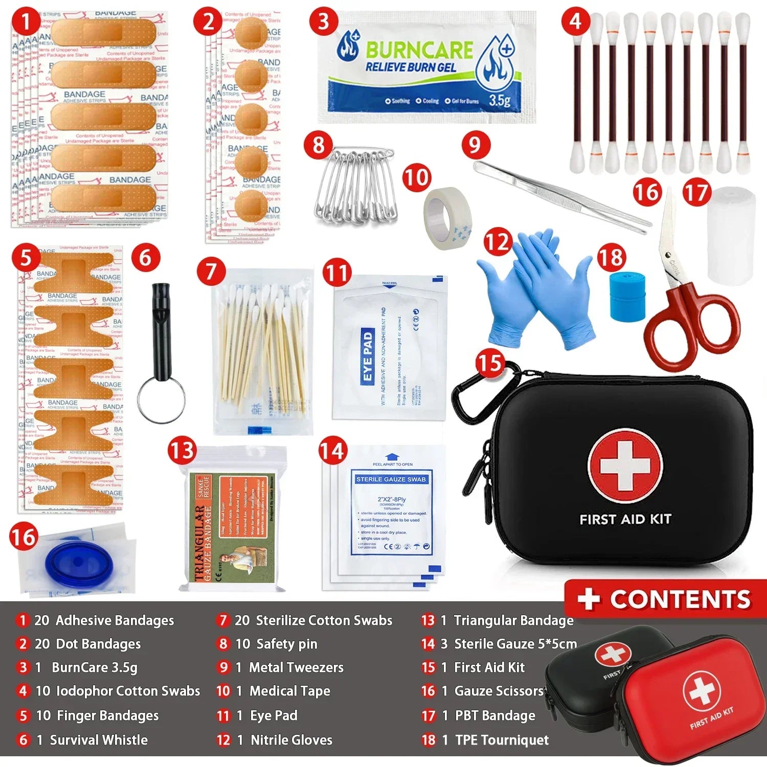 Multifunktionales Erste-Hilfe-Set für Outdoor & Notfälle