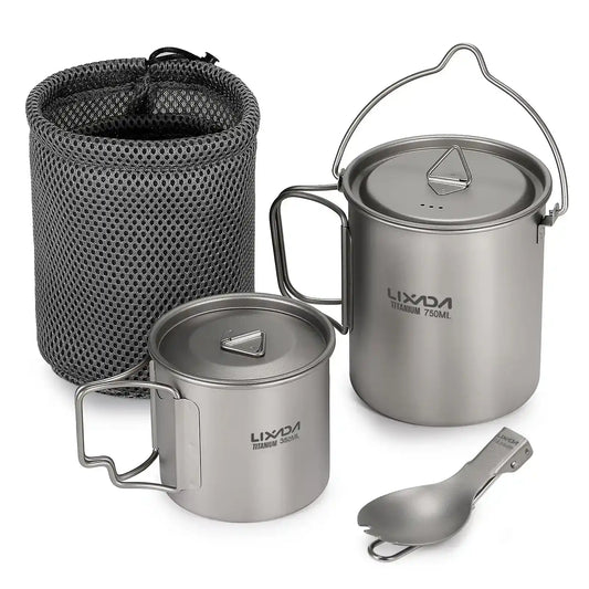 Lixada Titan Geschirrset 750ml Topf & 350ml Becher – clever-campen Camping & Outdoor Schweiz