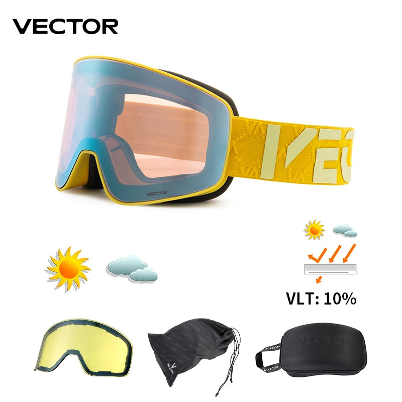 VECTOR Doppel-Lagen Anti-Beschlag Ski-Goggles UV400