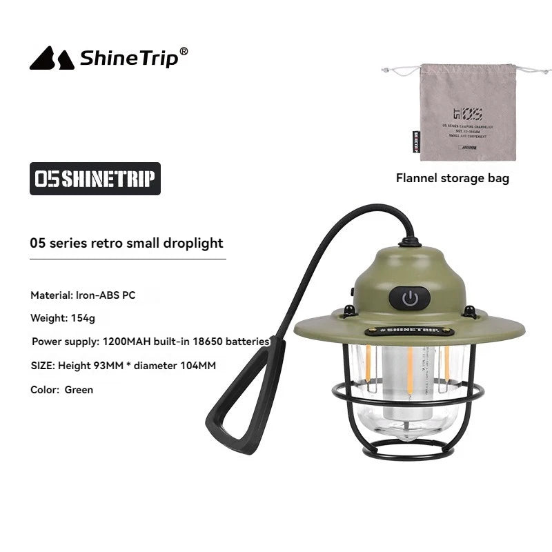 Shine Trip Outdoor Retro Zeltlampe mit USB-Ladefunktion