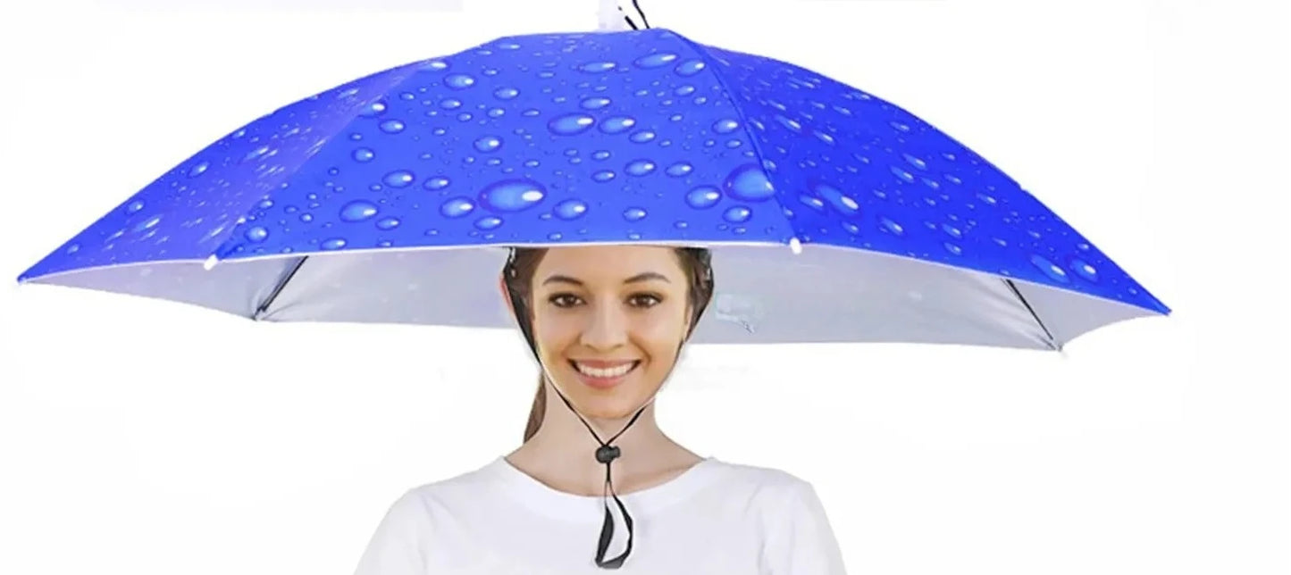 Faltbare Regen- und Sonnenschirmmütze mit UV-Schutz