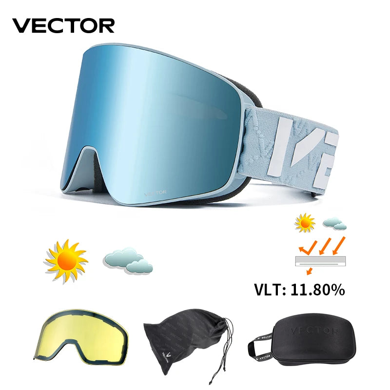 VECTOR Doppel-Lagen Anti-Beschlag Ski-Goggles UV400