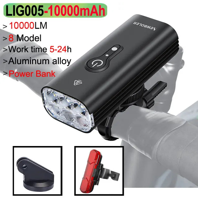 10000mAh Smart Fahrradlicht 10000LM wasserdicht USB