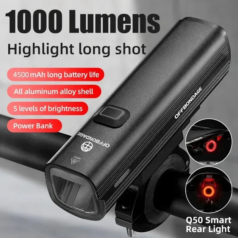 OFFBONDAGE 1000 Lumen Fahrradlicht mit Power Bank – clever-campen Camping & Outdoor Schweiz