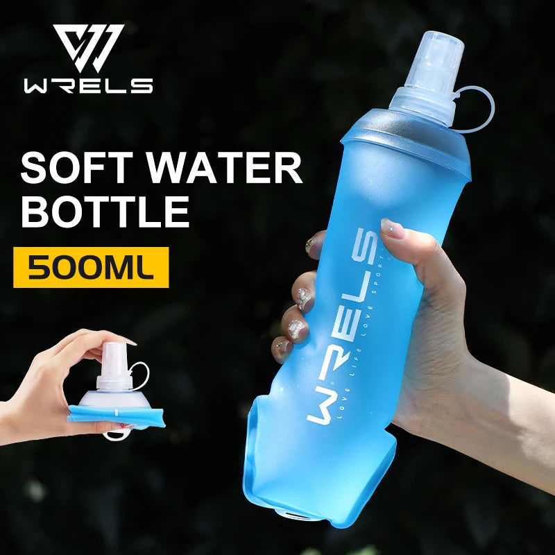 WRELS Outdoor Sport Trinkflasche faltbar für Camping
