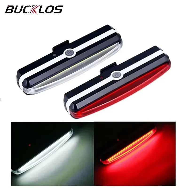 BUCKLOS Fahrrad COB Licht Set USB Aufladung 500lm