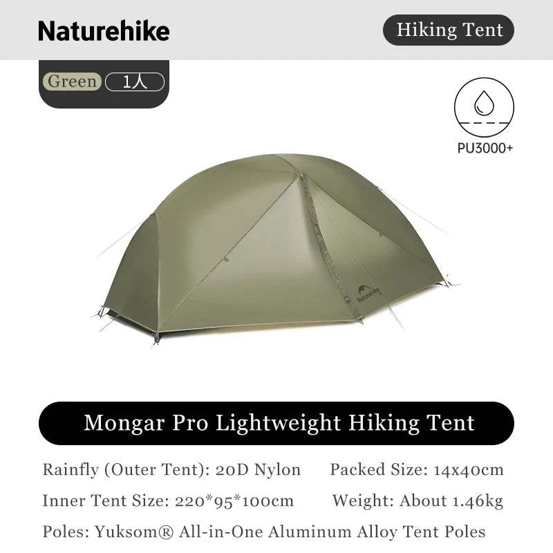 Naturehike Mongar Pro Ultralight Zelt für 1-2 Personen