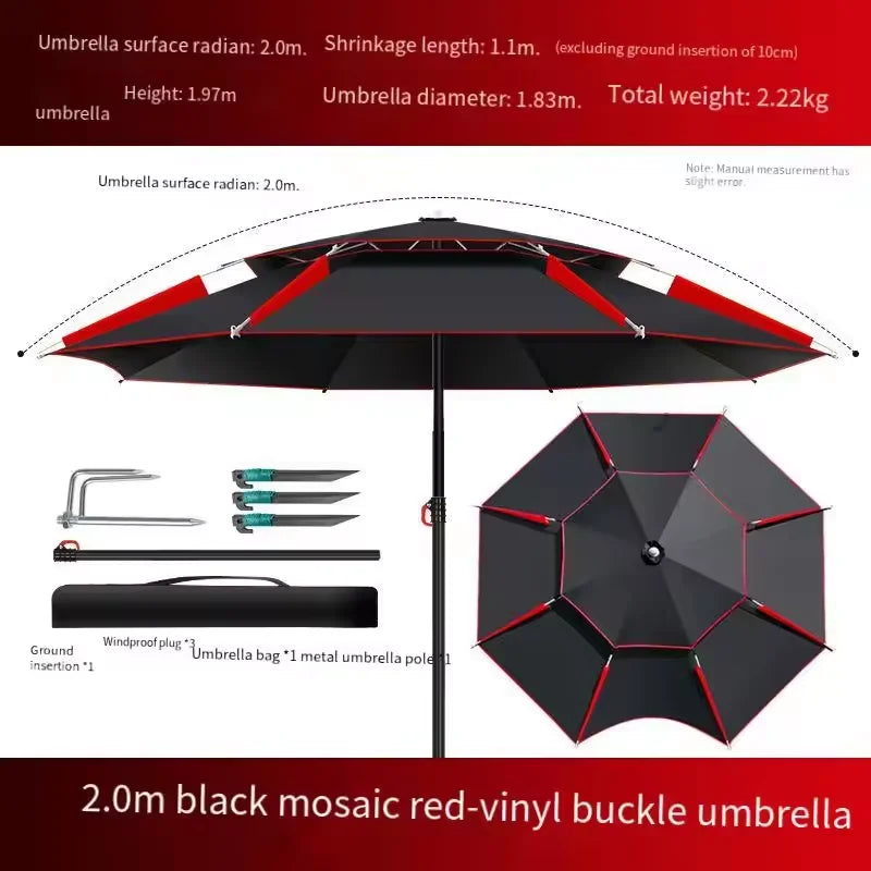 Fischer-Sonnenschirm 360° verstellbar UV-Schutz wasserdicht