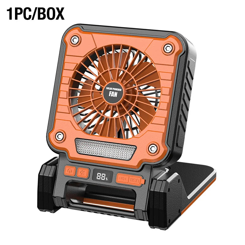 Multifunktionaler Campingventilator mit USB und Solar