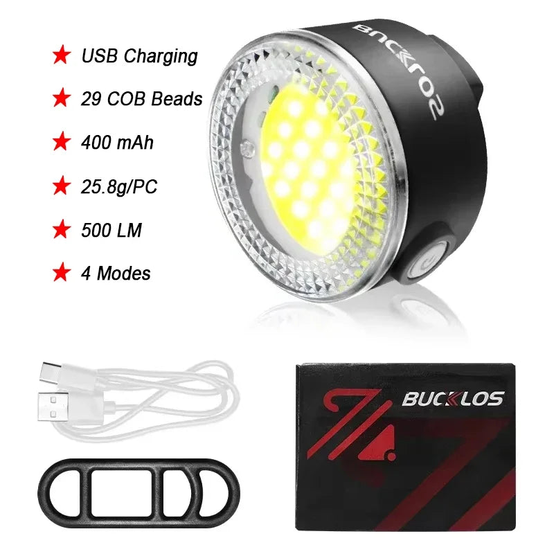 BUCKLOS Fahrradlicht Set mit USB Wiederaufladbar