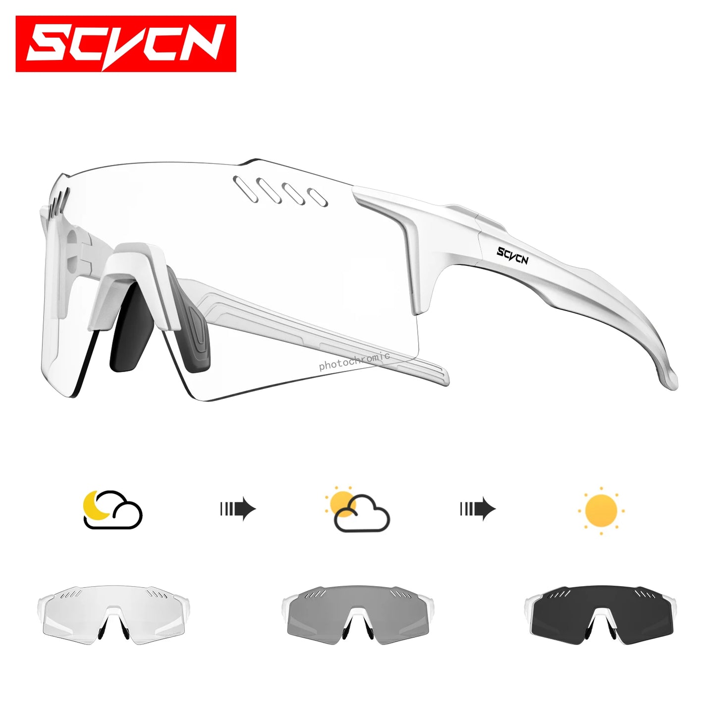 Photochrome Fahrradbrille UV400 für Outdoor-Sport