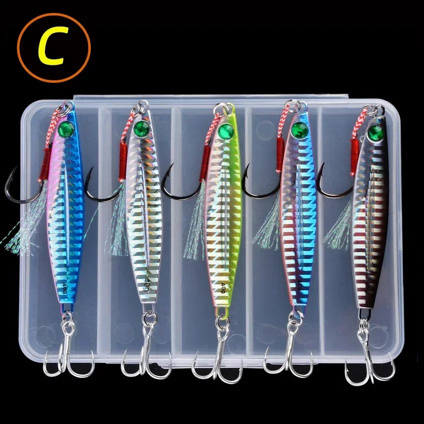 Metal Jig Angelköder 7g-40g für Salzwasserfischen
