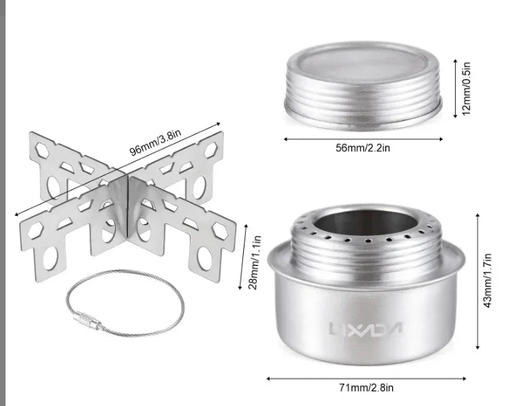 Portabler Mini-Aluminium-Alkoholkocher für Camping