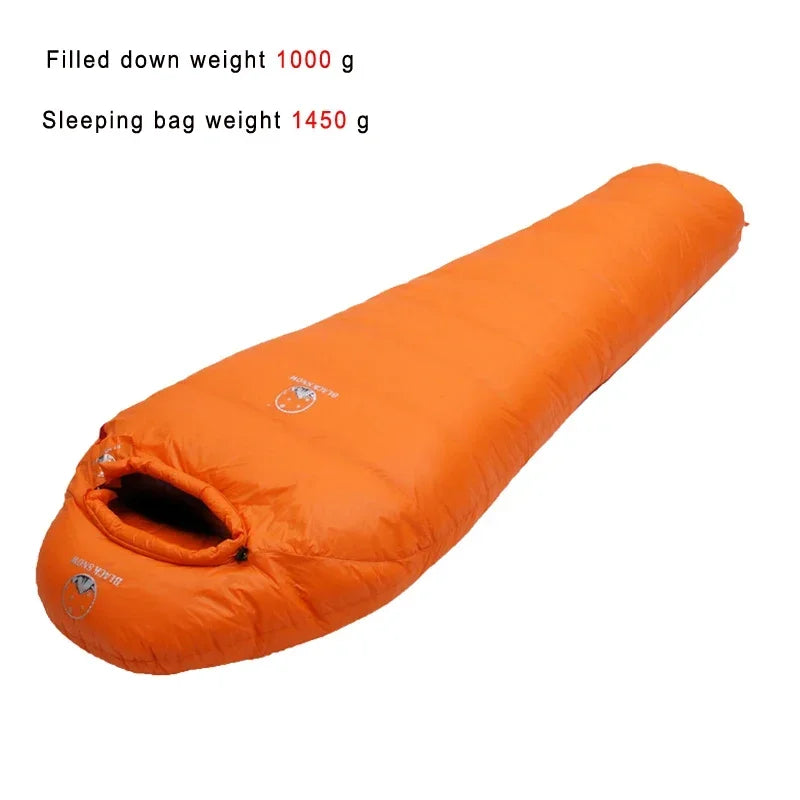 Wärmer Schlafsack aus Gänsedaunen für Winter-Camping