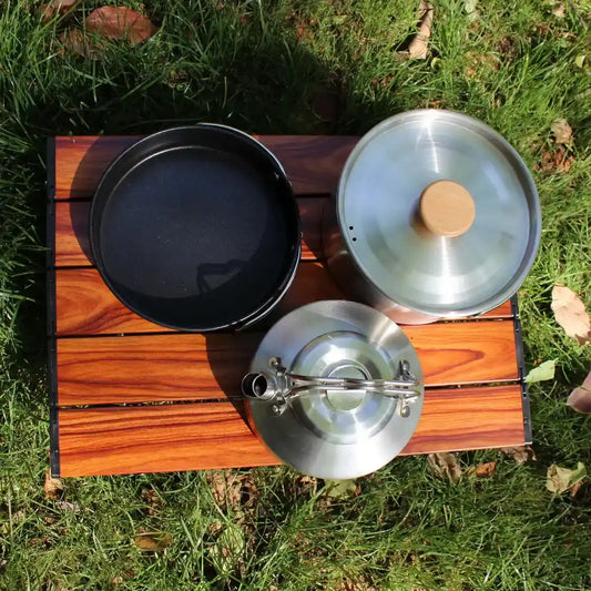 Leaftour Edelstahl Camping Kochgeschirr Set für 2-3 Personen – clever-campen Camping & Outdoor Schweiz