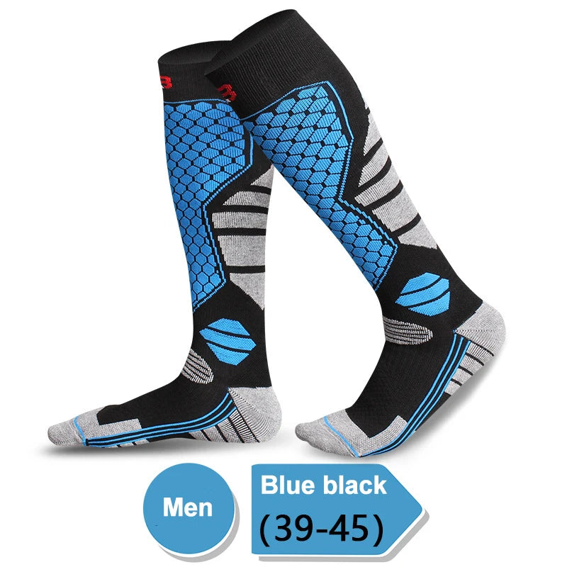 Wärmende Ski-Socken mit Anti-Rutsch und Kompression