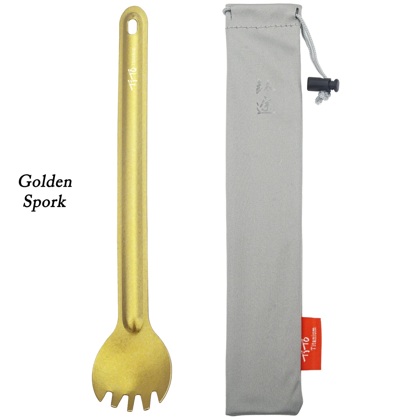 TiTo Titanium Spork mit langem Griff – ultraleicht