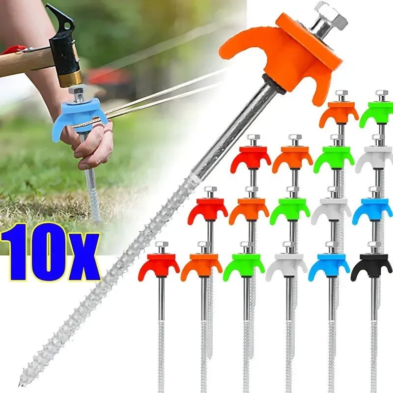 10er Set Schraubheringe für Zelte 20cm – clever-campen Camping & Outdoor Schweiz