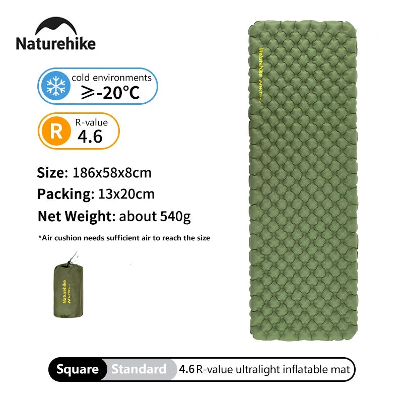 Naturehike 2024 Camping Isomatte 4.6 R-Wert Ultraleicht