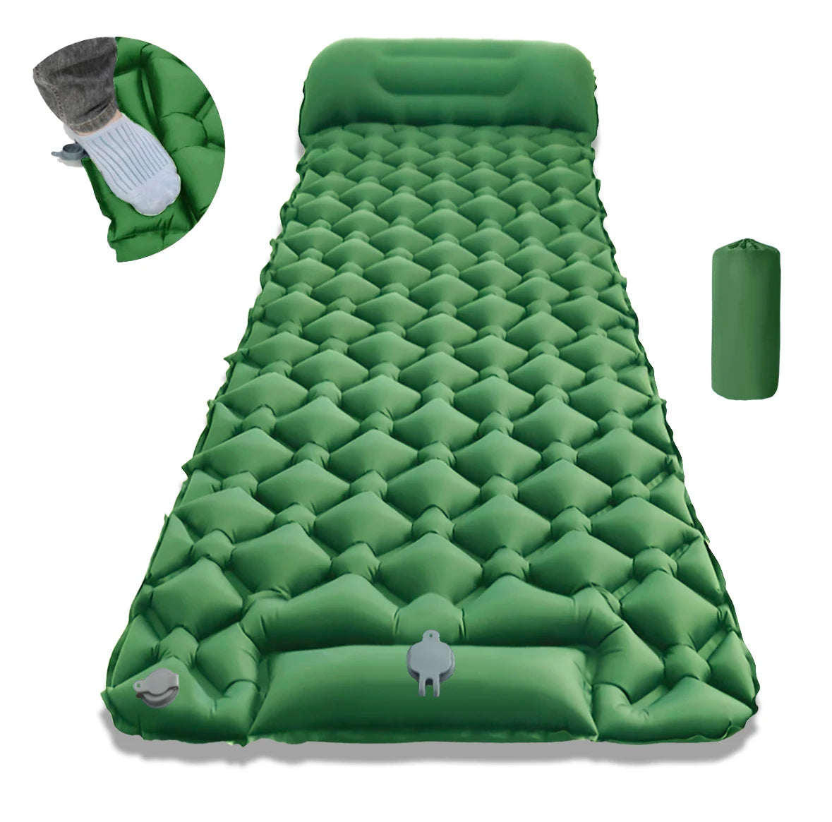 Ultraleichte Isomatte mit Kissen für Camping und Reisen