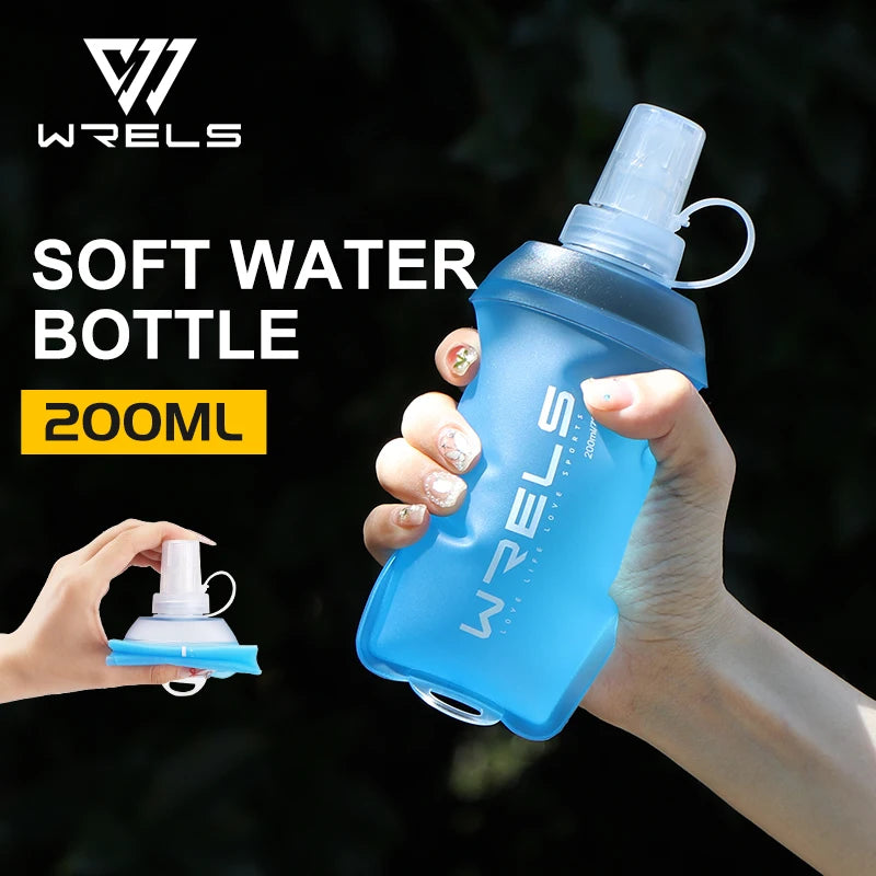 WRELS Outdoor Sport Trinkflasche faltbar für Camping