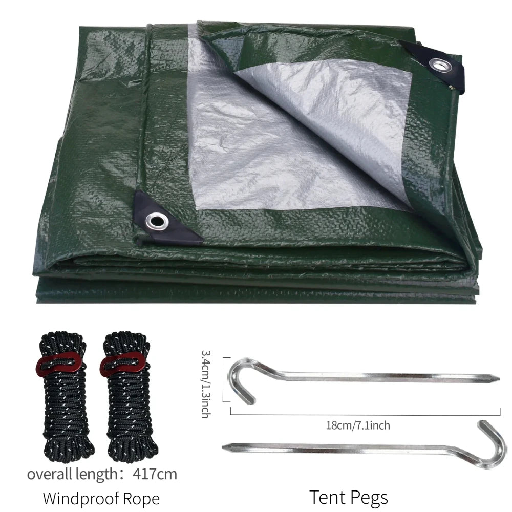 Wasserdichtes PE Tarp Sonnensegel für Camping & Garten