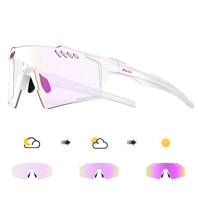 Photochrome Fahrradbrille UV400 für Outdoor-Sport