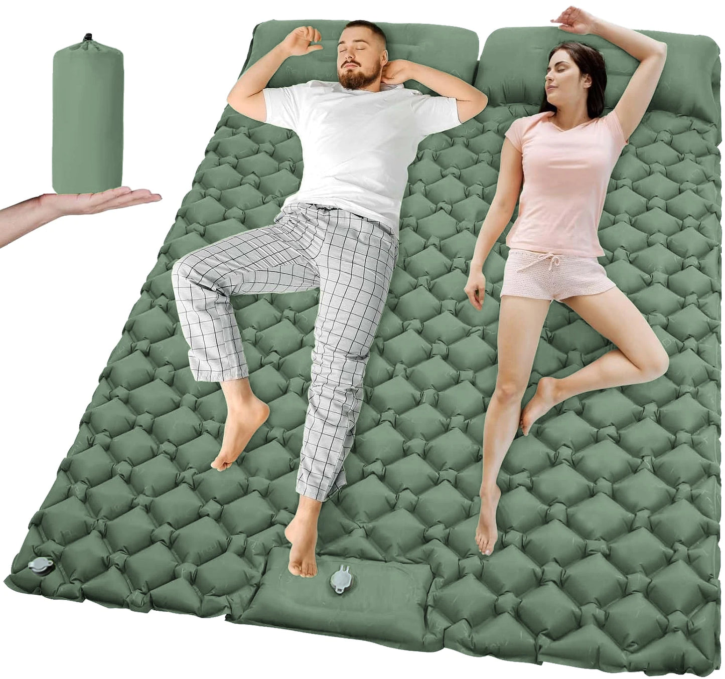 Doppel Isomatte aufblasbar für Camping & Outdoor