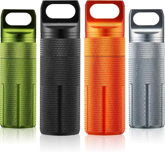 Wasserdichter Pillenbehälter aus Aluminium für Outdoor – clever-campen Camping & Outdoor Schweiz