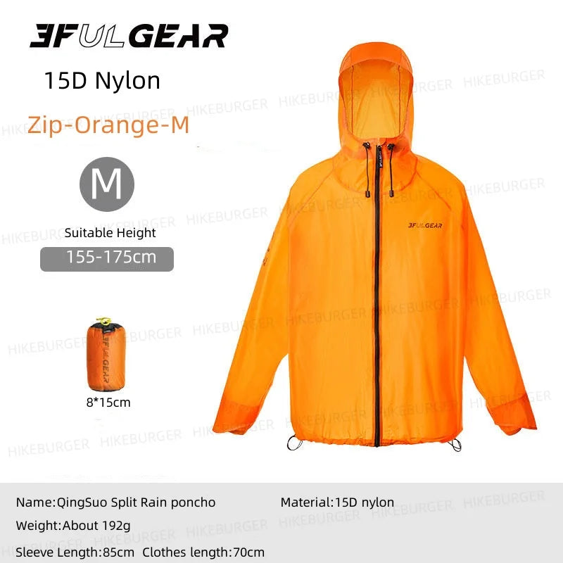 3F UL GEAR QingSuo Spilt Regenponcho - Ultraleicht