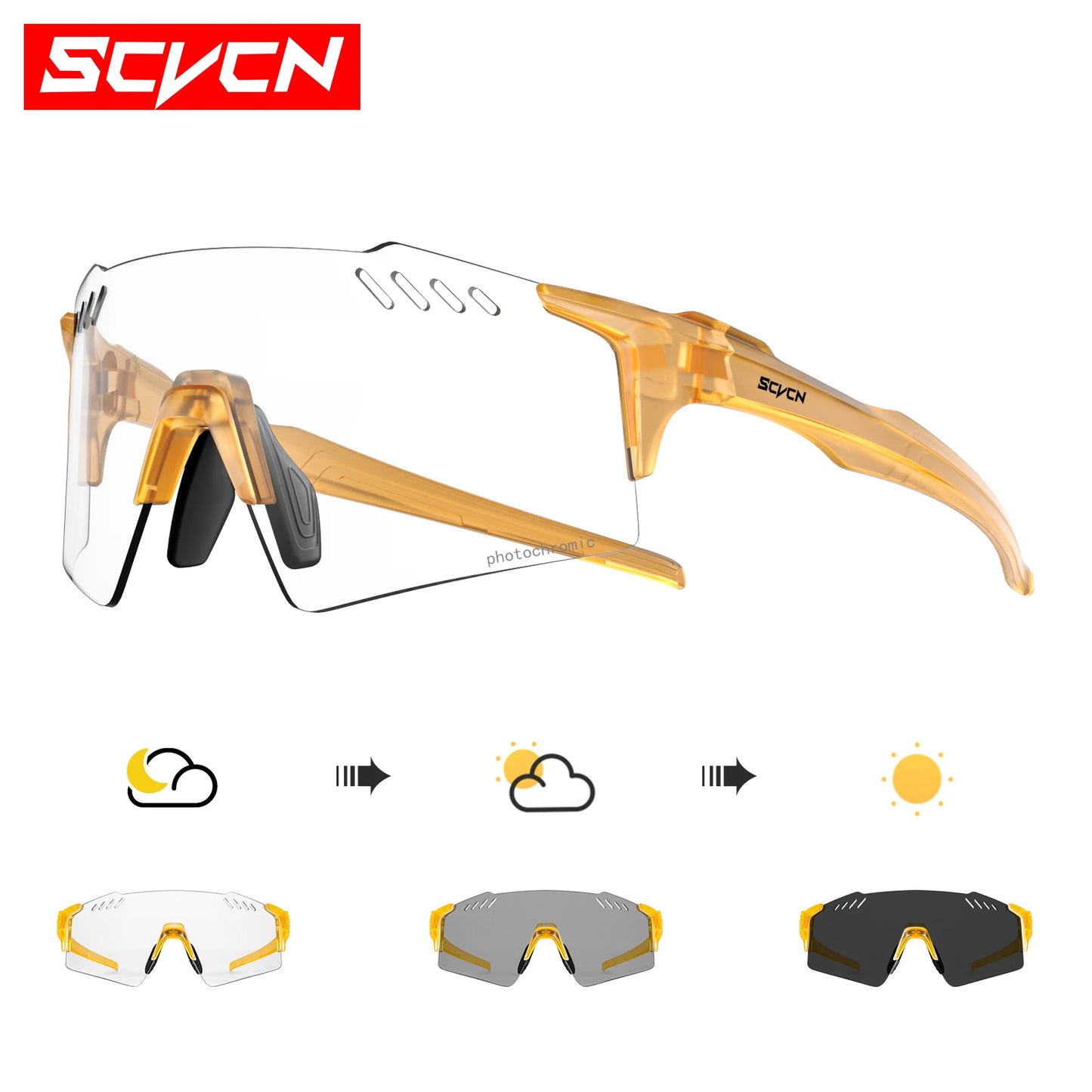 Photochrome Fahrradbrille UV400 für Outdoor-Sport